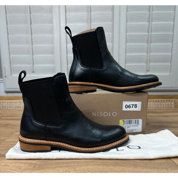 Nisolo Carmen Chelsea Boot Black Leather Size 6.5/7 NIB Versatile Elegant Rugged - Picture 3 of 15